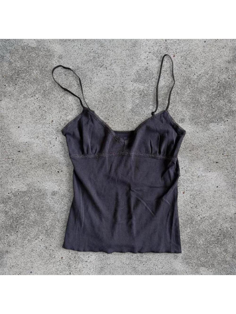 Brandy Melville brown lace tank